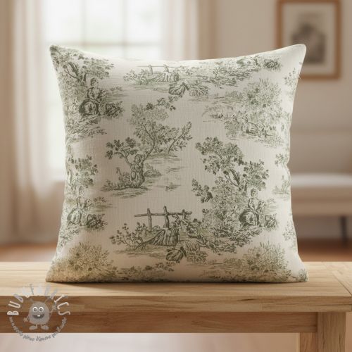 Tessuto decorativo RUSTIC VINTAGE PRINT Gabrielle kaki