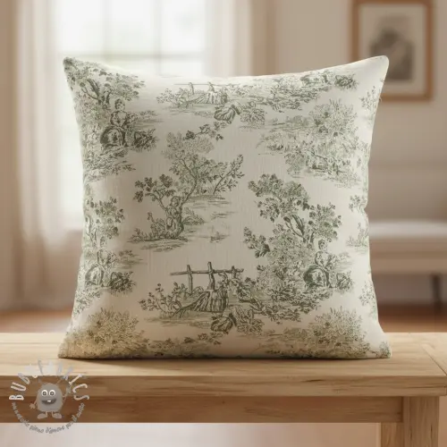 Tessuto decorativo RUSTIC VINTAGE PRINT Gabrielle kaki