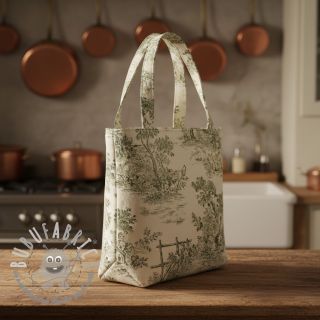 Tessuto decorativo RUSTIC VINTAGE PRINT Gabrielle kaki