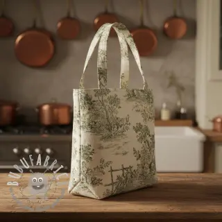 Tessuto decorativo RUSTIC VINTAGE PRINT Gabrielle kaki