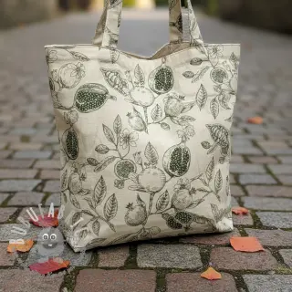 Tessuto decorativo RUSTIC VINTAGE PRINT Granata kaki