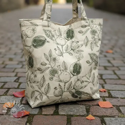 Tessuto decorativo RUSTIC VINTAGE PRINT Granata kaki