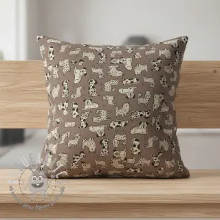 Tessuto decorativo Linenlook premium Dog Wildlife Art