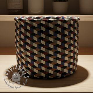 Tessuto decorativo Linenlook premium Cube Illusion Art