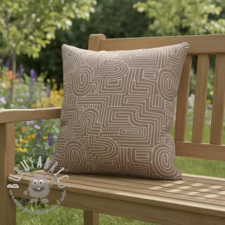 Tessuto decorativo Linenlook premium Curve Maze Line