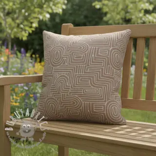 Tessuto decorativo Linenlook premium Curve Maze Line