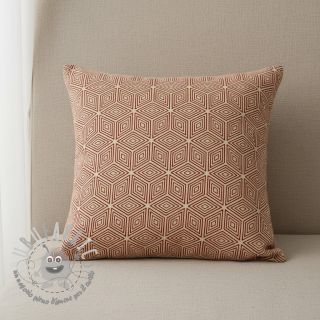 Tessuto decorativo Linenlook Blocks 3D Illusion cherry