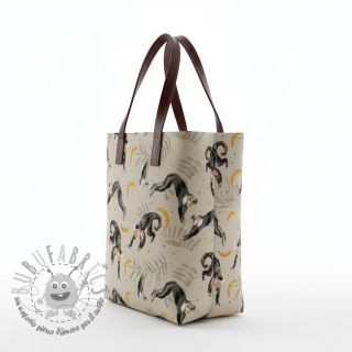 Tessuto decorativo Linenlook Monkey Bananas