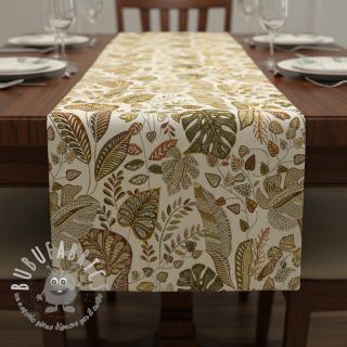 Tessuto decorativo jacquard Euphoria blanc kaki