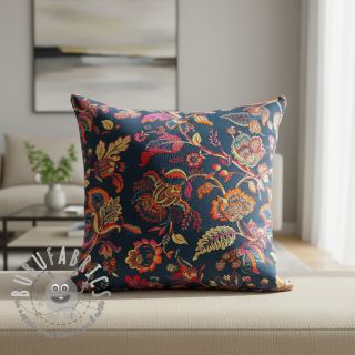 Tessuto decorativo jacquard Inaya bleu