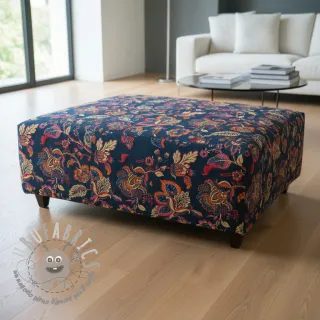Tessuto decorativo jacquard Inaya bleu