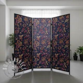 Tessuto decorativo jacquard Inaya bleu