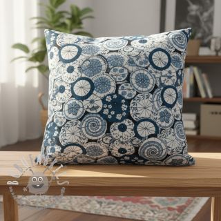 Tessuto decorativo jacquard Kusmi bleu