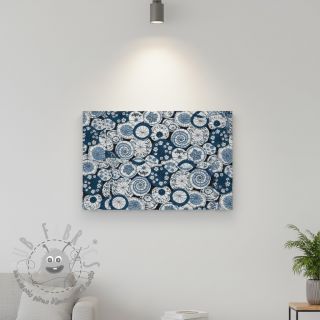 Tessuto decorativo jacquard Kusmi bleu