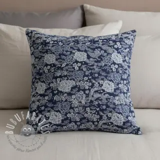 Tessuto decorativo jacquard Draco indigo
