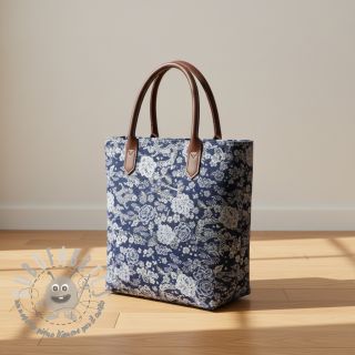 Tessuto decorativo jacquard Draco indigo