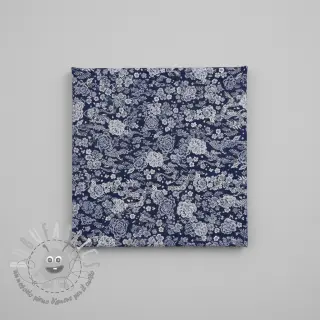 Tessuto decorativo jacquard Draco indigo