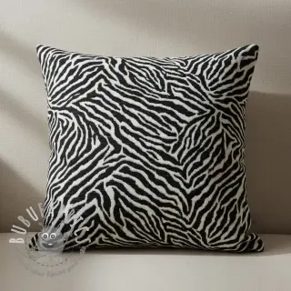 Tessuto decorativo jacquard Tanzanie noir blanc