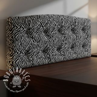 Tessuto decorativo jacquard Tanzanie noir blanc