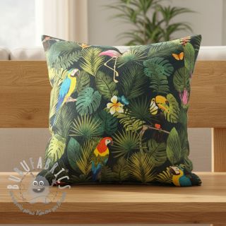 Tessuto decorativo premium Tropical jungle bird digital print