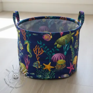 Tessuto decorativo premium Underwater sea life digital print