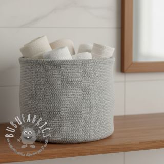 Tessuto decorativo DOBBY Coloured Dot grey