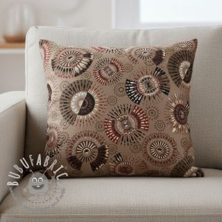 Tessuto decorativo jacquard Mandala Circle Sun