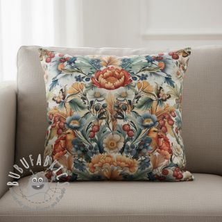 Tessuto decorativo premium Linenlook Bloom Fruit Paradise digital print