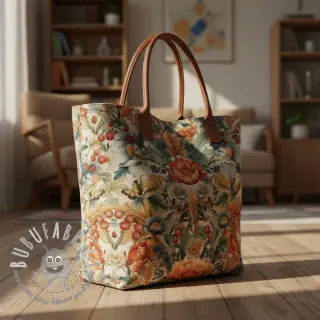 Tessuto decorativo premium Linenlook Bloom Fruit Paradise digital print