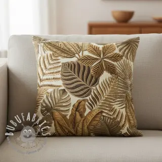 Tessuto decorativo premium Leaf Embroidery digital print