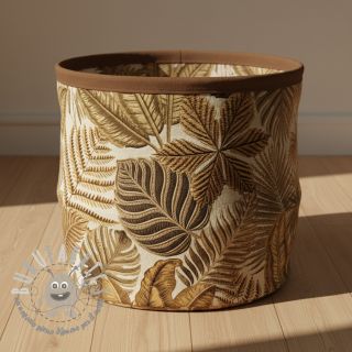 Tessuto decorativo premium Leaf Embroidery digital print