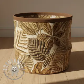 Tessuto decorativo premium Leaf Embroidery digital print