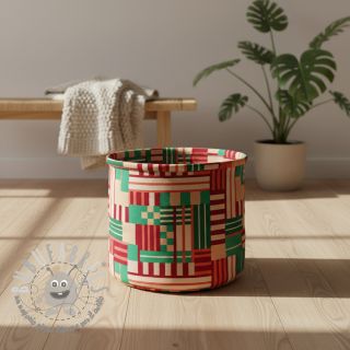 Tessuto decorativo premium Graphic Block Line digital print