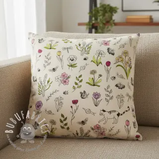 Tessuto decorativo Linenlook Spring Doodle Time