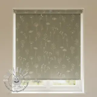 Tessuto decorativo Linenlook Fine Fragile Flower old green