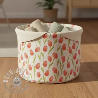 Tessuto decorativo premium Hand Drawn Tulip