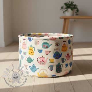 Tessuto decorativo premium Happy Teapot Party