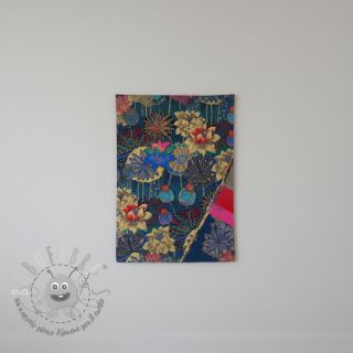 Tessuto decorativo jacquard Opium allover bleu