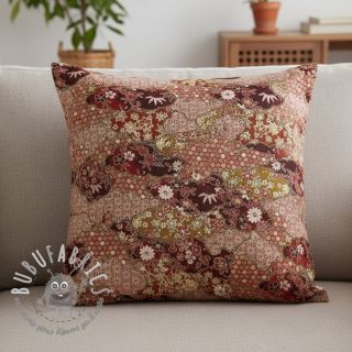 Tessuto decorativo jacquard Nuage allover rouge