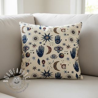 Tessuto decorativo jacquard Namaste allover blanc