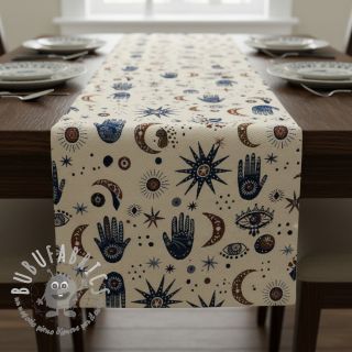 Tessuto decorativo jacquard Namaste allover blanc