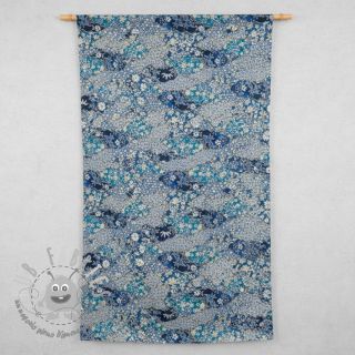 Tessuto decorativo jacquard Nuage allover bleu
