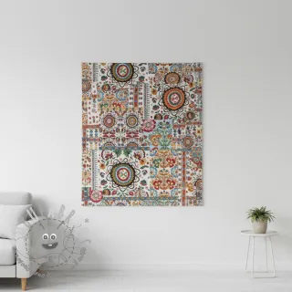 Tessuto decorativo jacquard Ethnic multico