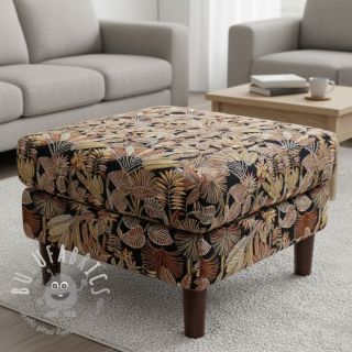Tessuto decorativo jacquard Mayorque noir