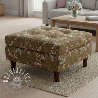 Tessuto decorativo jacquard Grues or