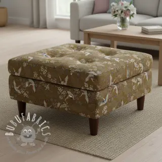 Tessuto decorativo jacquard Grues or