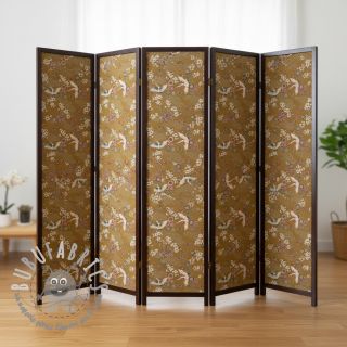 Tessuto decorativo jacquard Grues or