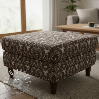 Tessuto decorativo jacquard DOUBLE FACE Landhaus Deer Heart taupe