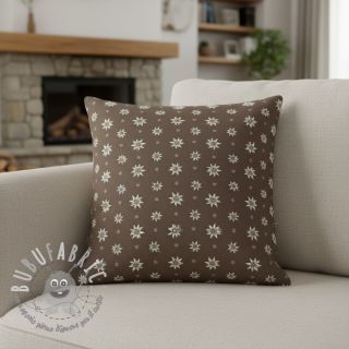 Tessuto decorativo jacquard DOUBLE FACE Landhaus Edelweiss taupe