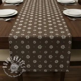 Tessuto decorativo jacquard DOUBLE FACE Landhaus Edelweiss taupe